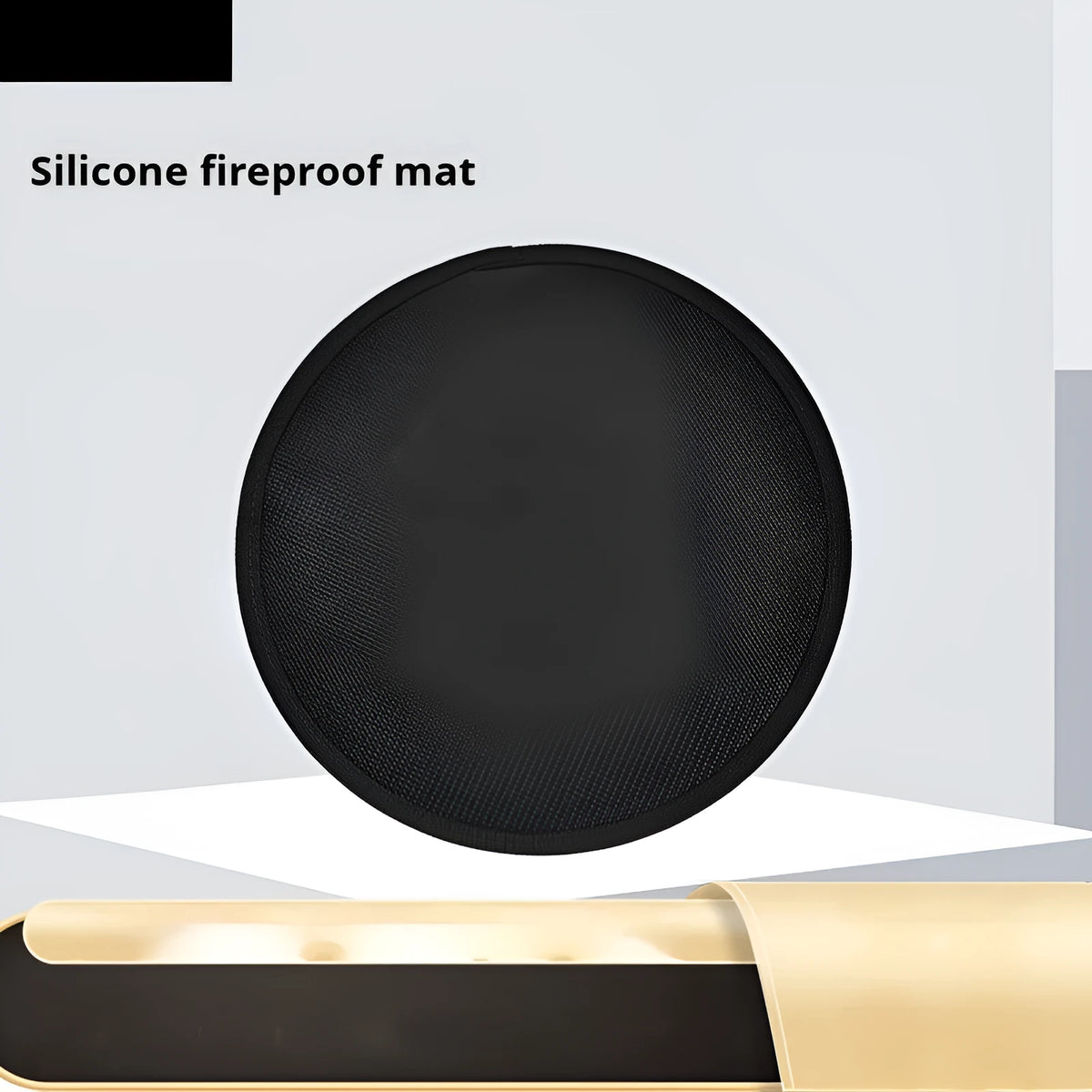 Black round barbecue mat fireproof pad in 11, 24, 36 or 48 inch size