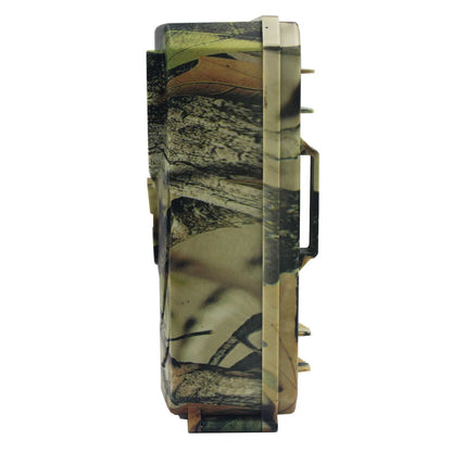 Yellow brown hunting game camera with infrared sensors and compact design for outdoor monitoring