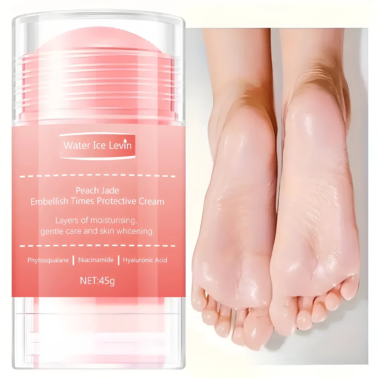 Moisturiser solid stick balm for hands and feet, shown with scent options Apple, Banana, Blueberry, Coconut, Citrus, Pink, Strawberry.