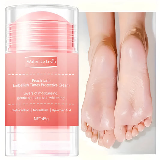 Moisturiser solid stick balm for hands and feet, shown with scent options Apple, Banana, Blueberry, Coconut, Citrus, Pink, Strawberry.