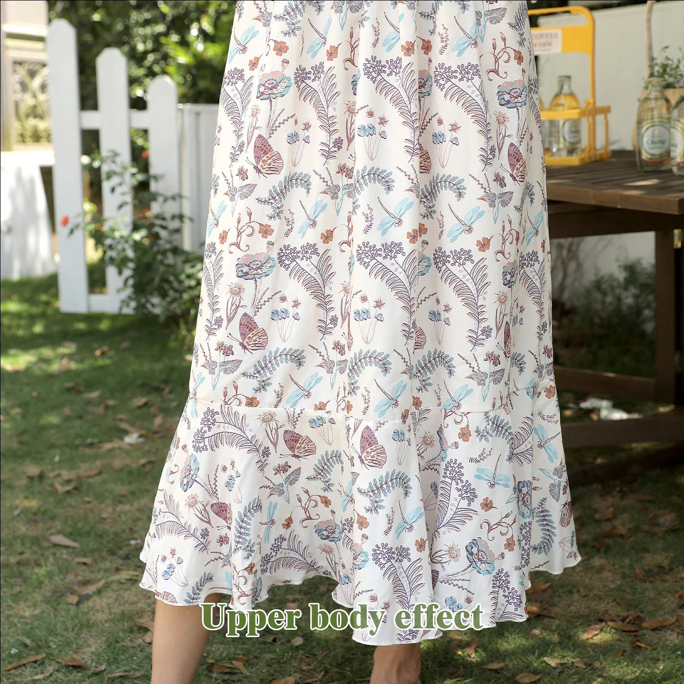 Women's Floral Square Neck Long Sleeve Dress for elegant and comfortable wear