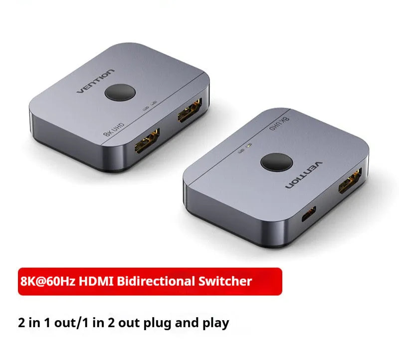 Grey alloy computer cable separator for HD audio and video conversion to television