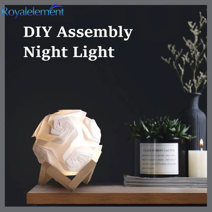 Bedside Moon Spherical Simple Small Table Lamp in various colors with USB interface