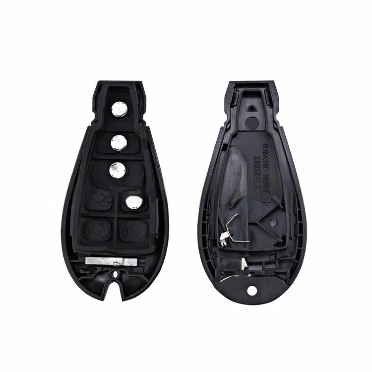 Dodge car key shell replacement in ABS brass, 85x42x15mm, with nylon case for Chrysler vehicles