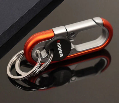 Stylish and durable car key chain made of zinc alloy, available in various classic colors