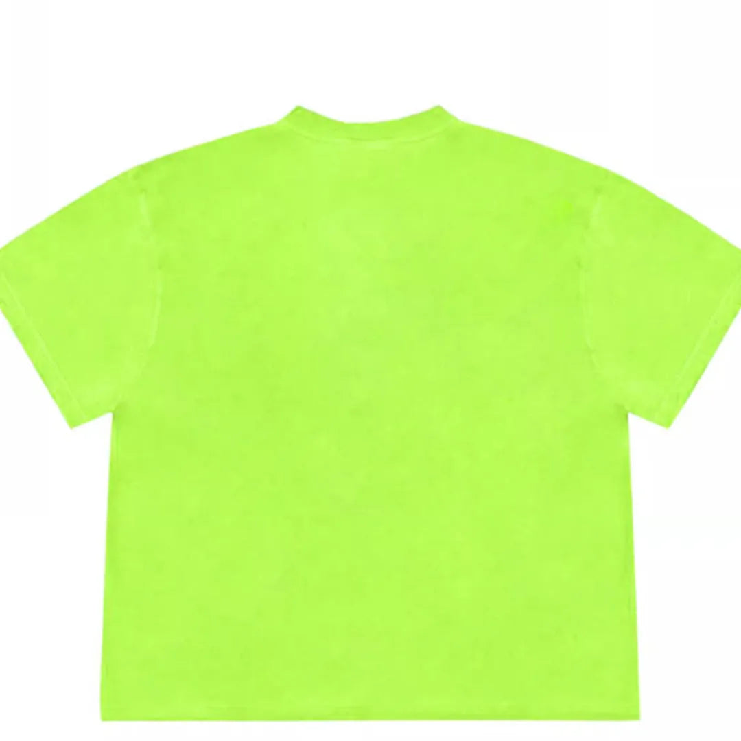 Blueberry and plant patchwork pattern on a loose-fit short sleeve Ice Oxygen Cotton T-shirt.