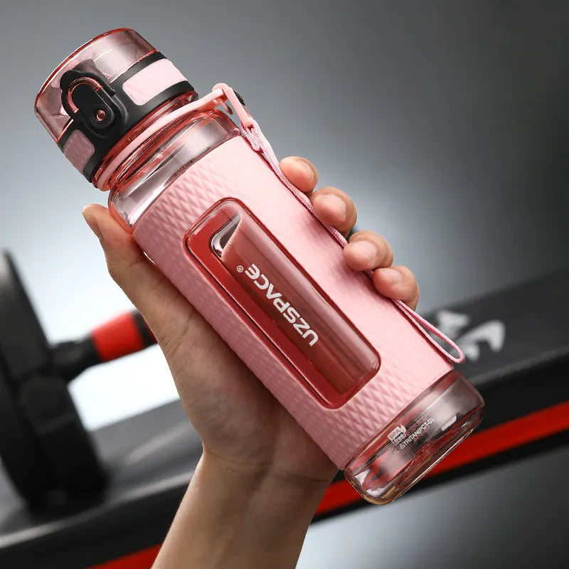 Sport water bottle in various colours with capacity markings showing different size options