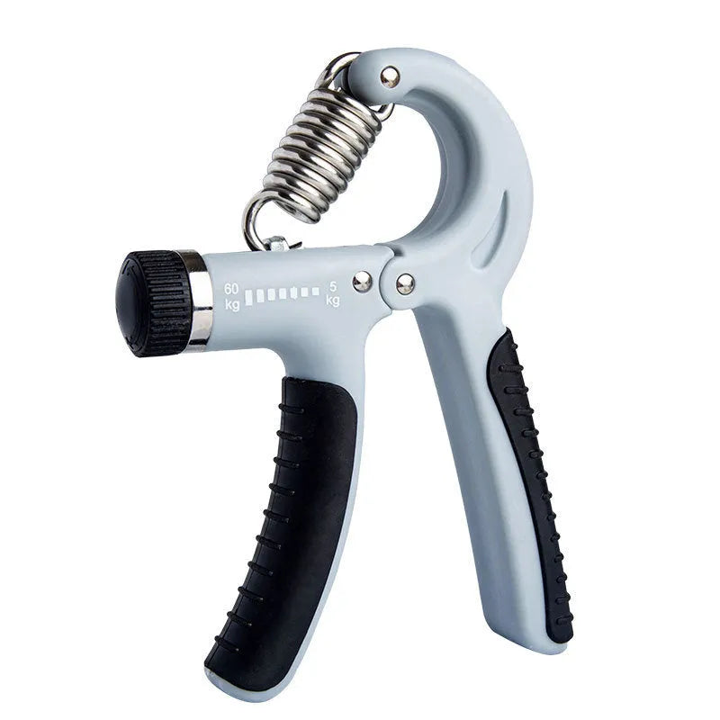 Adjustable counting hand gripper exerciser showing digital display and TPR handles in a selected colour.
