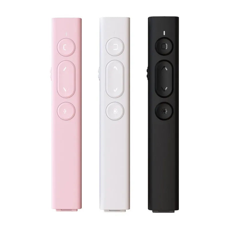 Whiteboard Remote Control Pen Presentation Clicker with Universal Receiver for PPT Slideshows, Multimedia Teaching and Business Presentations in ABS Plastic with Rechargeable or Battery-Powered Options in Multiple Colours