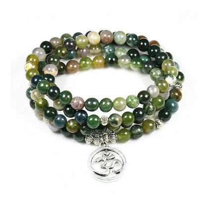 Handcrafted natural stone bracelet with alloy volcano white turquoise charm in a simple design.