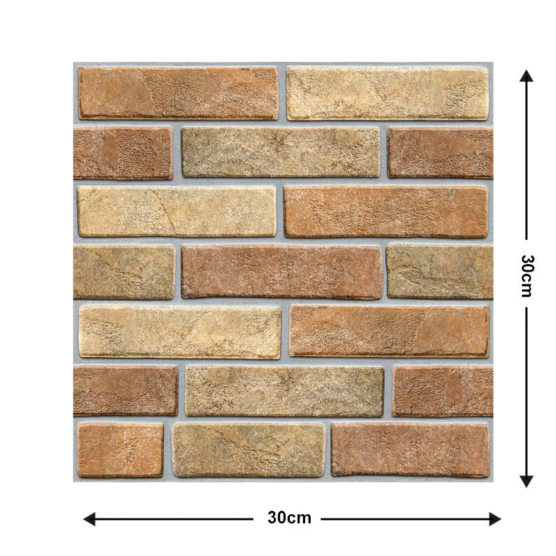 Brick wallpaper self-adhesive sticker for kitchen and bathroom walls, moisture-proof and oil-proof