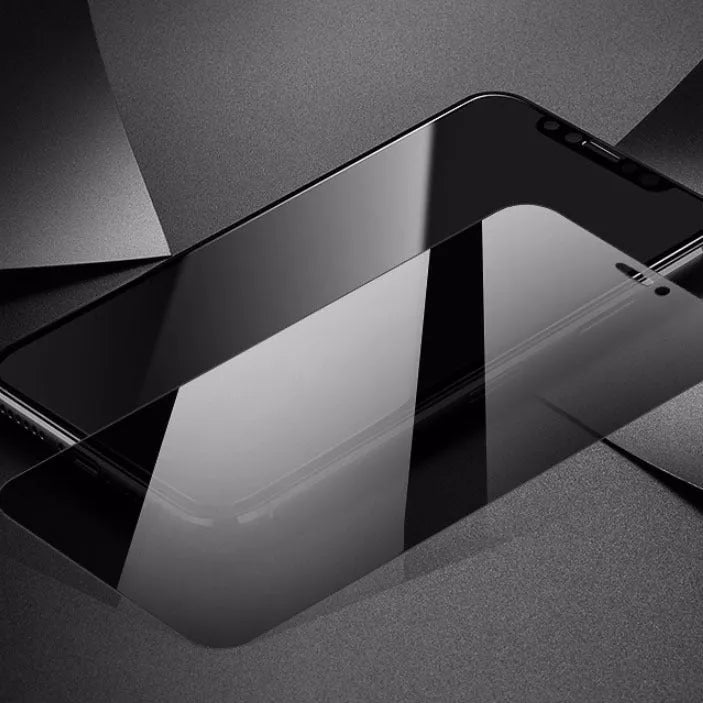 Tempered glass screen protector for iPhone with peep-proof privacy feature