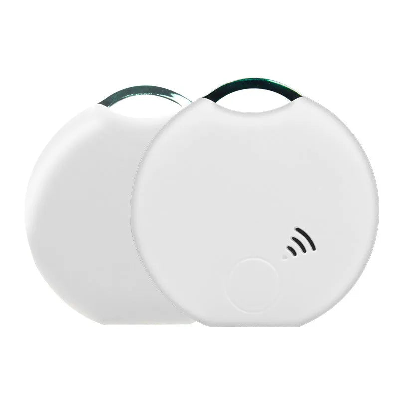 White plastic Bluetooth pet tracker 40x40x10mm anti-lost tag for dog or cat collar attachment