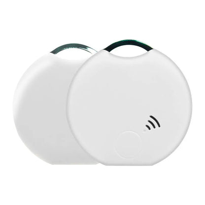 White plastic Bluetooth pet tracker 40x40x10mm anti-lost tag for dog or cat collar attachment