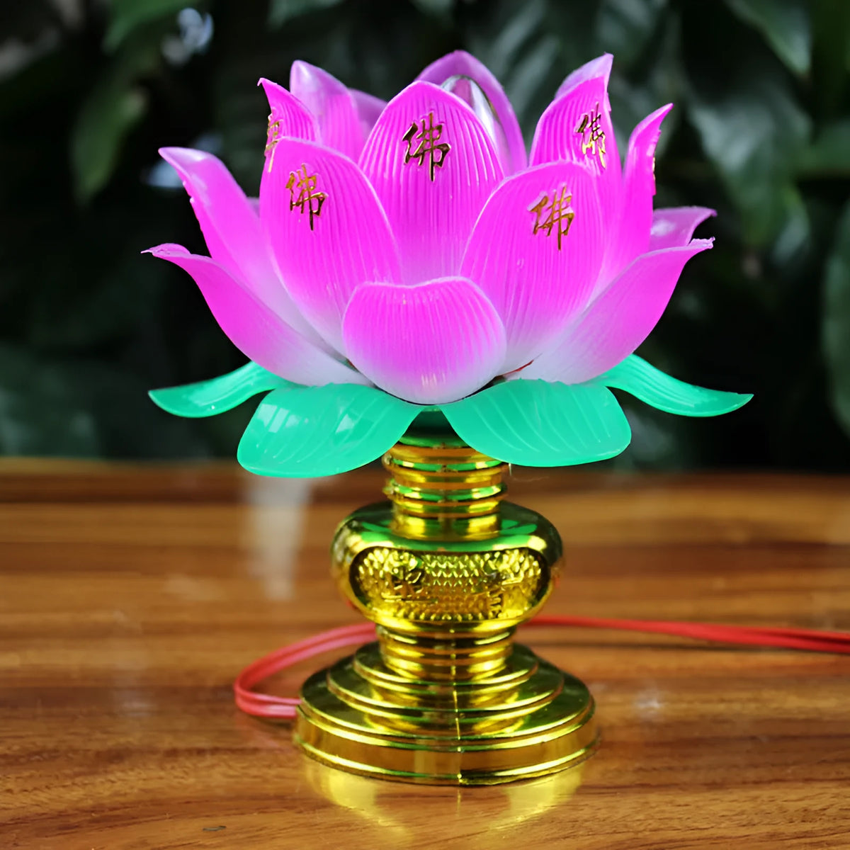 Buddha Light plug-in worshiping lamp, Lotus Lamp Colourful Light, 220V US outlet, single Buddha Lamp for altar
