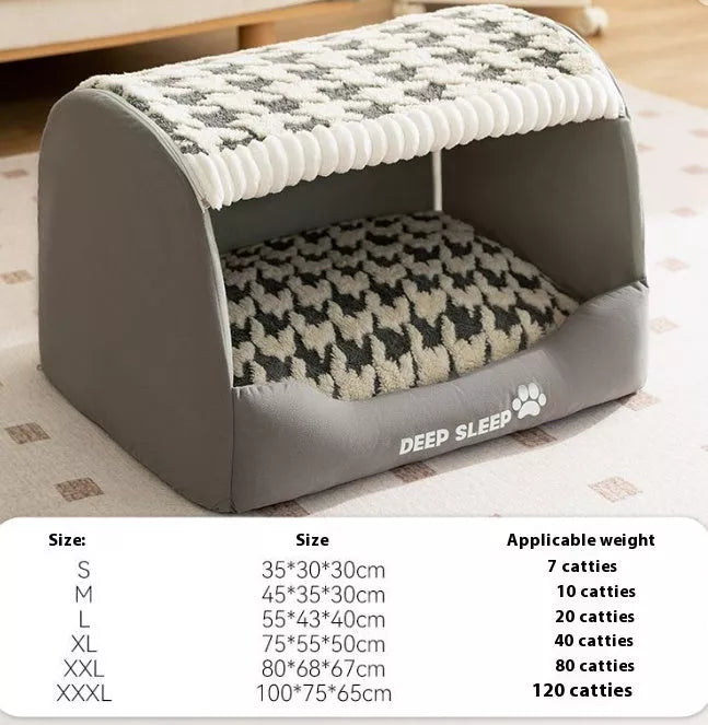 Small dog three-dimensional bear curved room kennel with removable nest in various colors