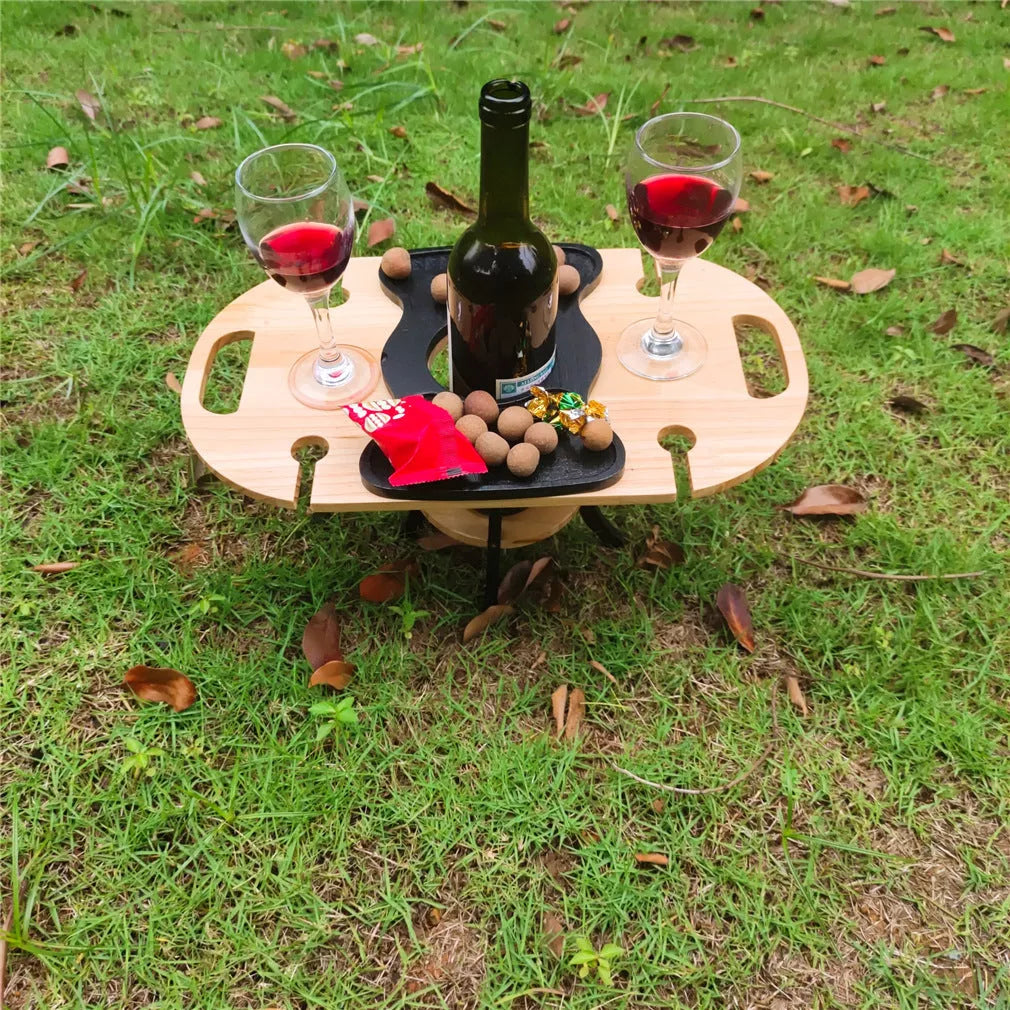 White multifunctional wine glass rack and table splicing for outdoor use