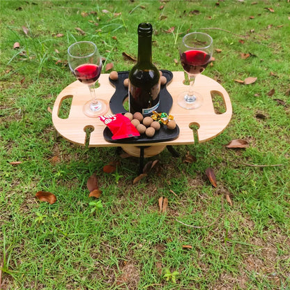 White multifunctional wine glass rack and table splicing for outdoor use