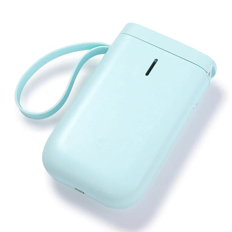 Compact, Bluetooth-enabled thermal label printer with high-resolution output and versatile label compatibility for home and office use
