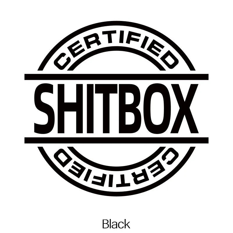 13x12cm vinyl car sticker in assorted colours including black, white, silver, gold, red, blue, green, yellow, glitter, and multicolour options