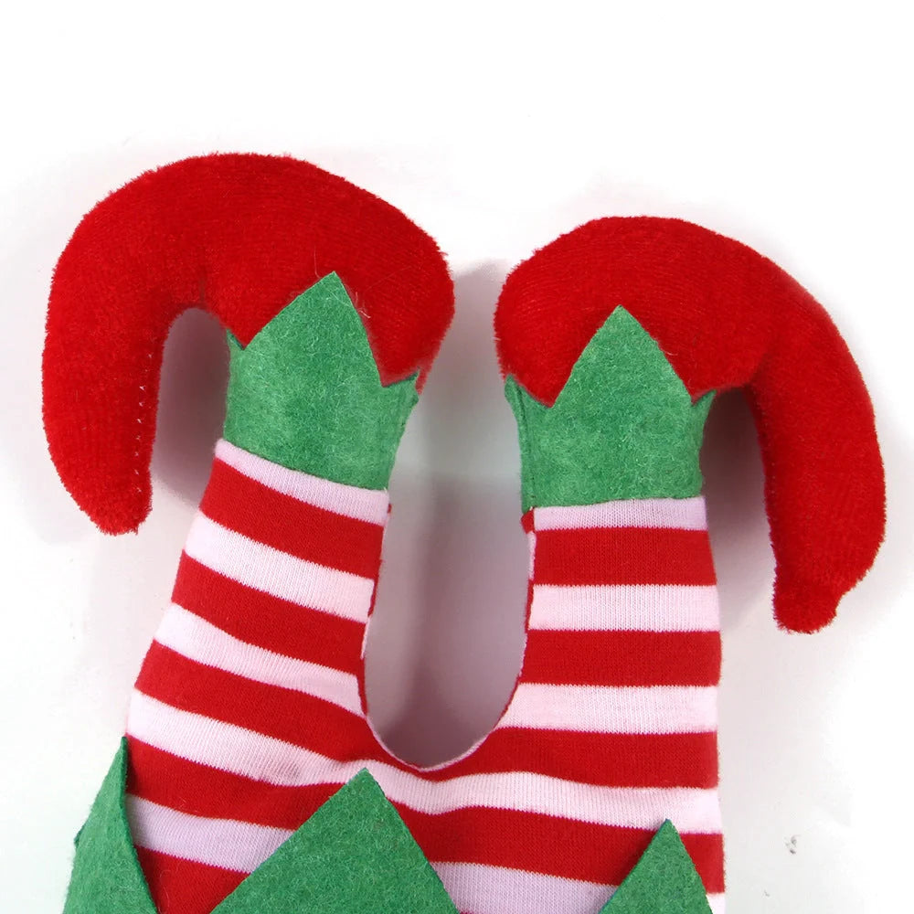 Striped clown Christmas hat for dogs with adjustable elastic band