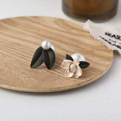 Sterling silver needle Mori style fresh flower stud earrings in various colors