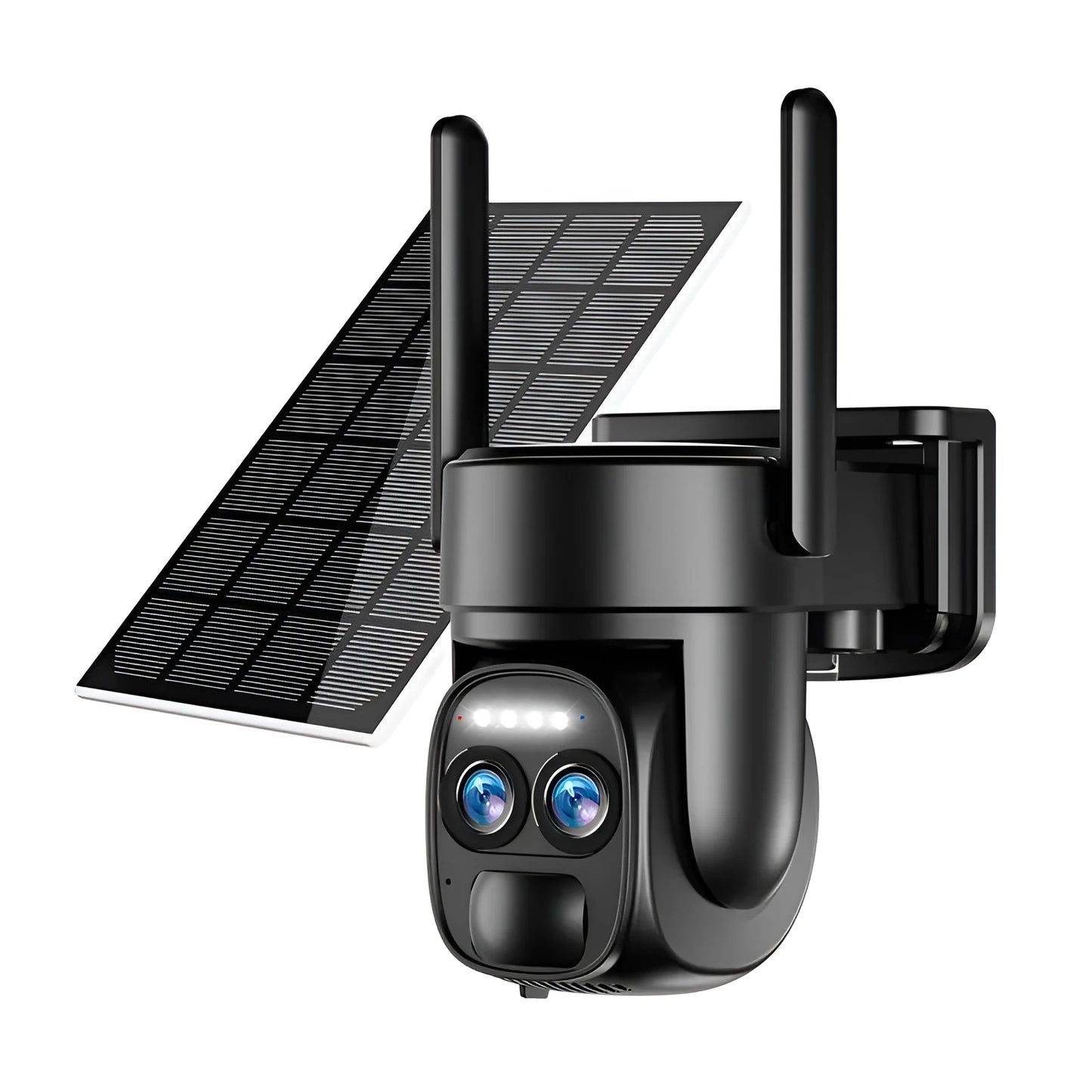 Solar-powered outdoor security camera with 8x zoom lens and full colour night vision capability