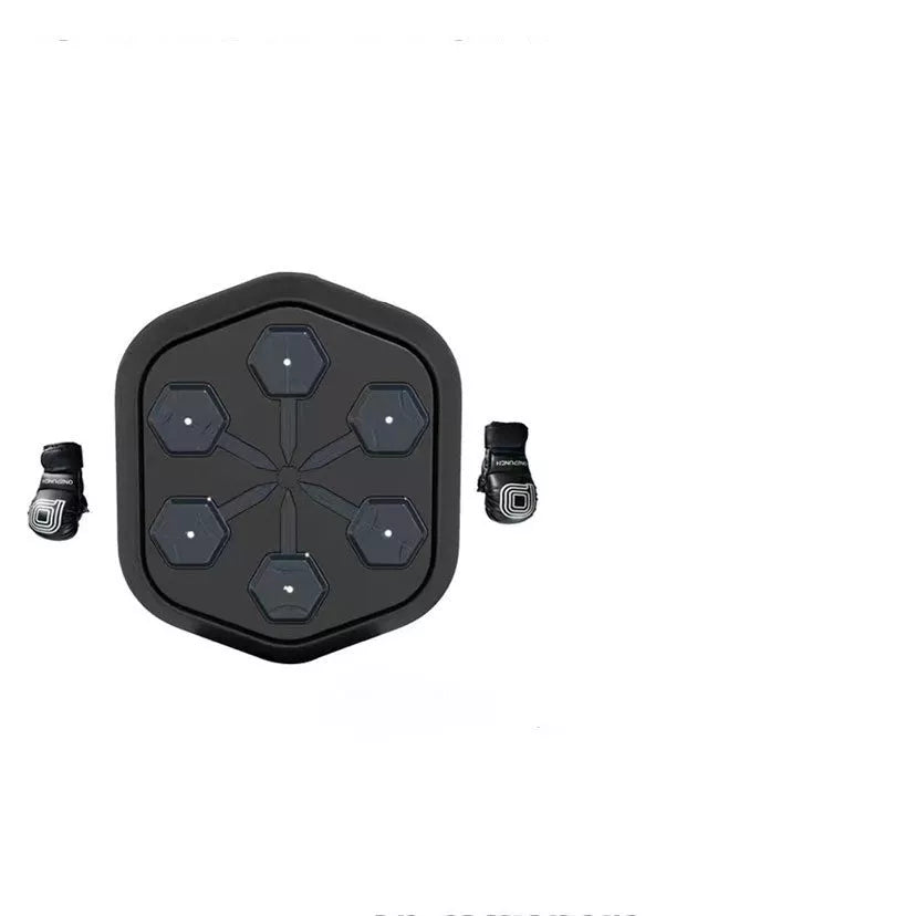 Smart Music Boxing Machine with Bluetooth connectivity and boxing gloves