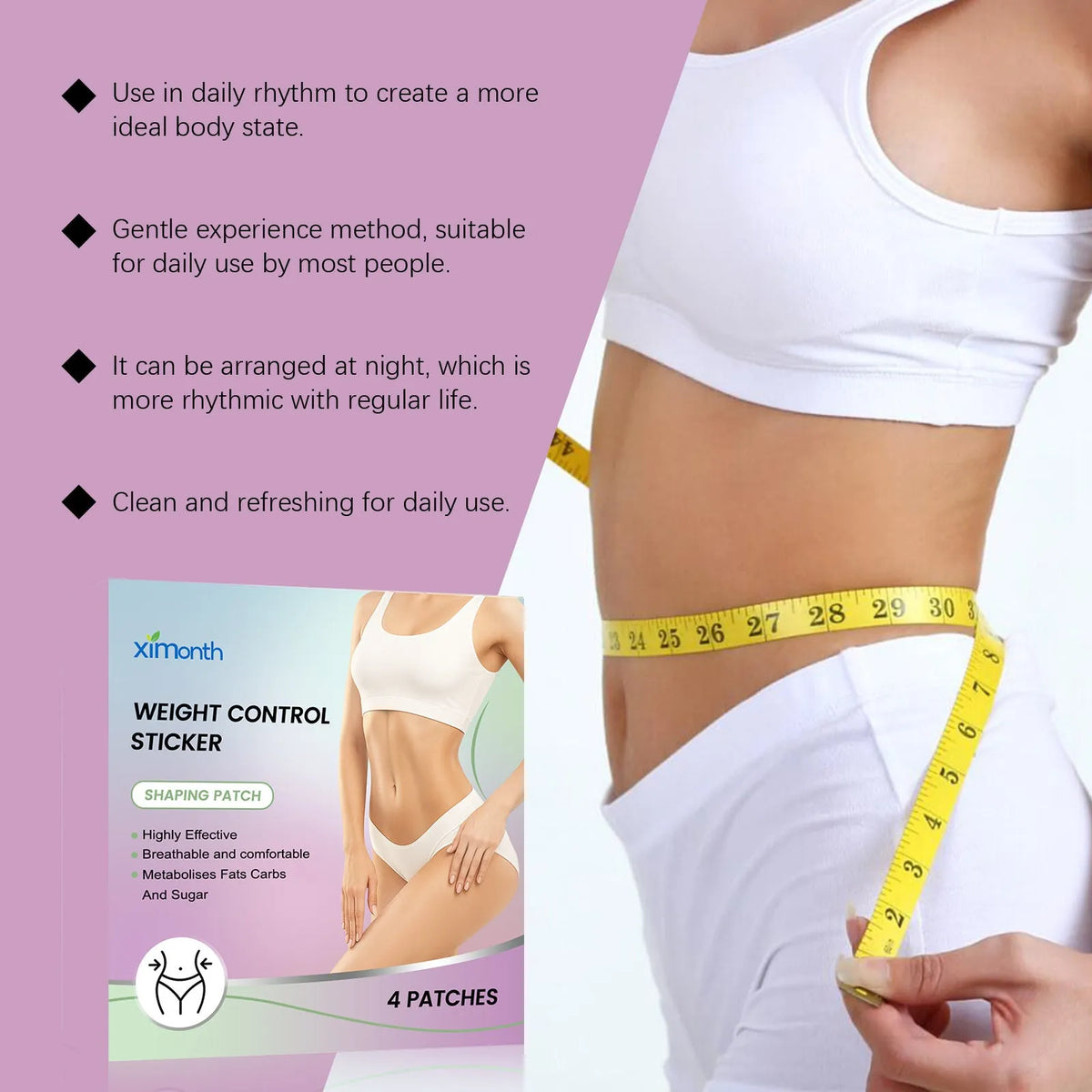 Pack of four body nursing adhesive bandages with aloe and mint leaf extracts