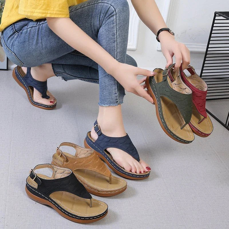 Chic wedge sandals for women in various colors and sizes, featuring adjustable straps and durable outsoles for all-day comfort and style.