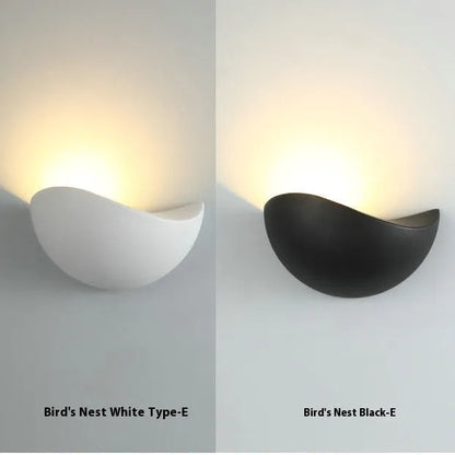 Black bird's nest design LED lamp with aluminium alloy shell for courtyard and bedroom lighting