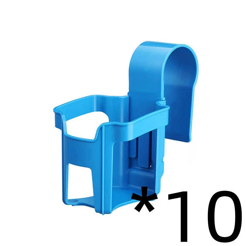 Poolside drink holder made of durable ABS plastic, designed to securely hold beverages near the pool edge