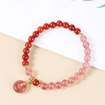 Green natural crystal jade bracelet with Chinese design for women, handmade fresh style