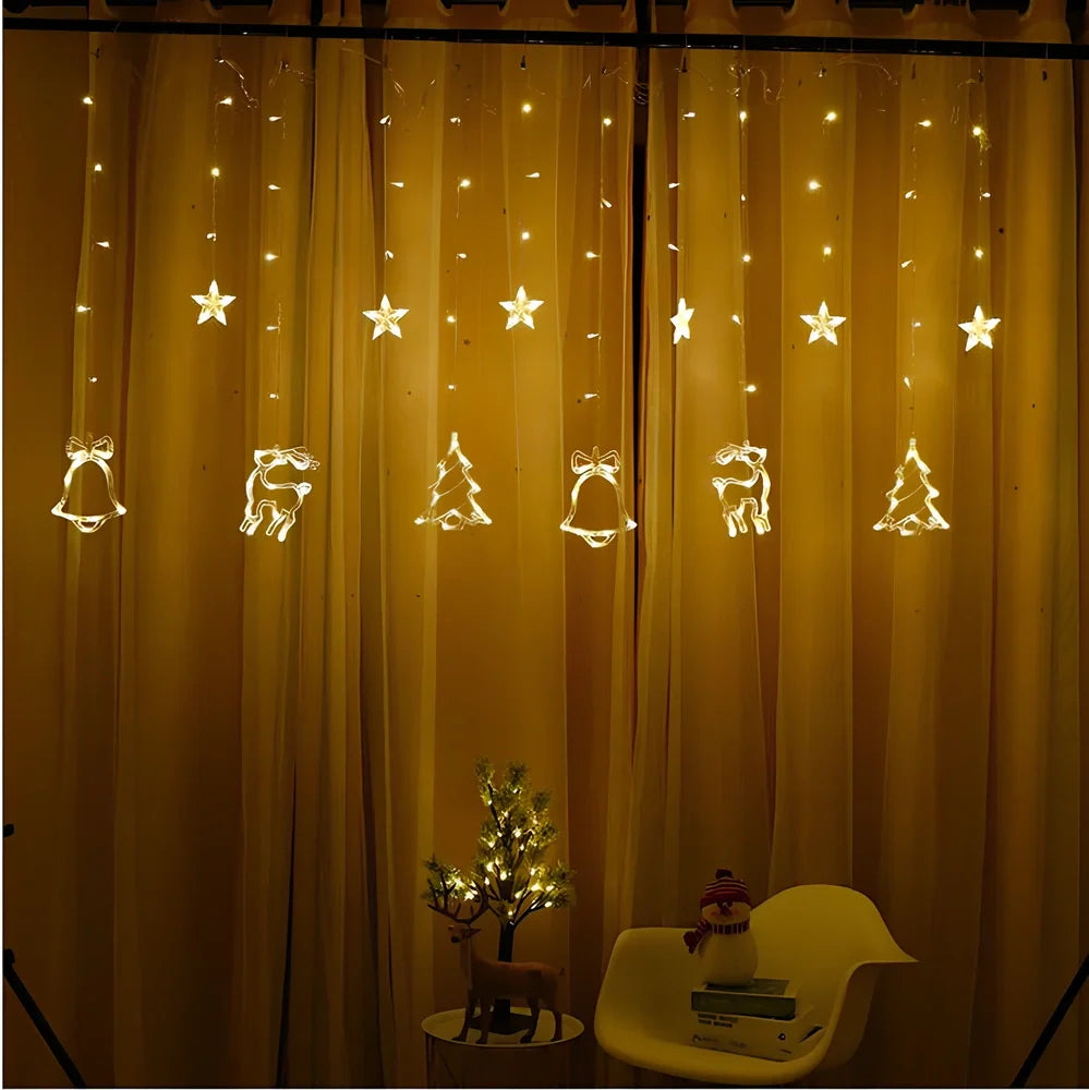 Lantern Creative LED light string with bell, star, tree, and elk shapes along 3 metres of waterproof decorative lighting