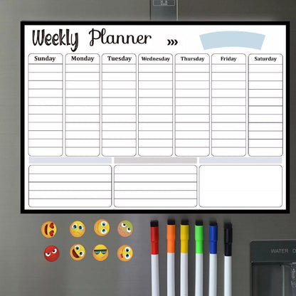 A3 Magnetic Soft Whiteboard Calendar Fridge Magnet with customizable styles for home or office organization