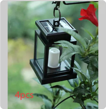 Black solar wind lamp, ABS plastic, 90mm diameter, 128mm height, warm white LED, IPX4 waterproof, for outdoor courtyard use.