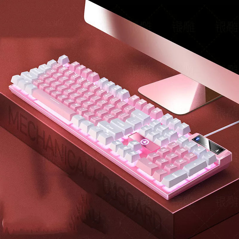 Wired computer keyboard in multiple colors for gaming and office use