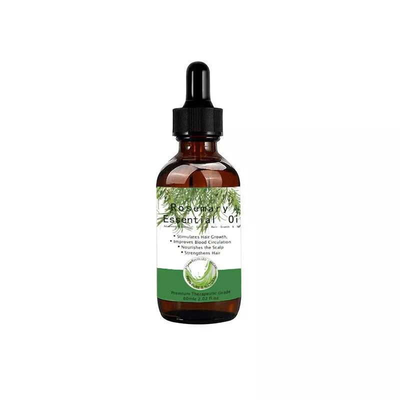 Rosemary Hair Growth Serum bottle with 60ml net content for damaged hair repair
