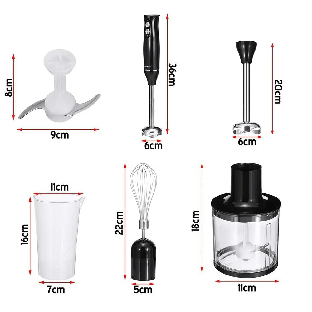 Black multi-function kitchen machine with 700W motor for food processing tasks