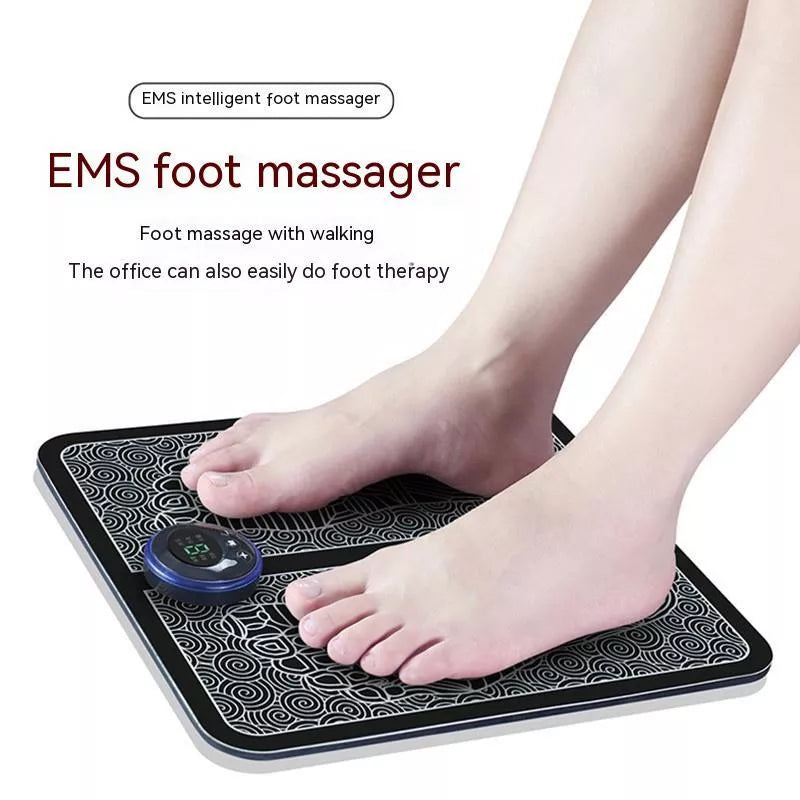 Portable EMS Foot Massager Pad with remote control for pain relief and improved circulation