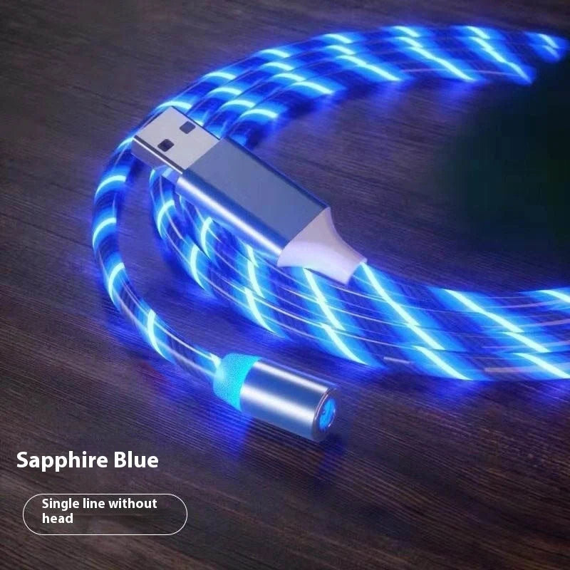 Magnetic Charging Cable Streamer in blue, red, green, and colorful options