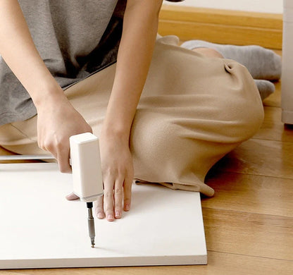 Compact electric screwdriver with LED lighting for home projects