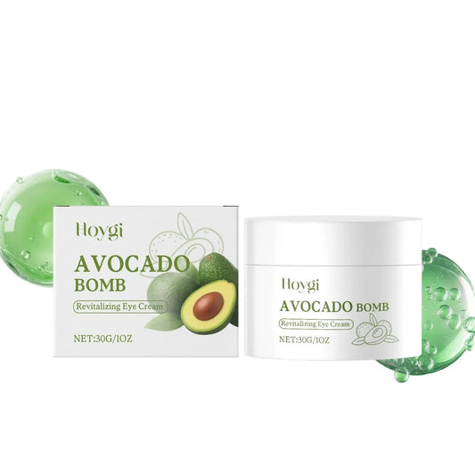 30g avocado anti-aging eye cream jar with shea butter and vitamin E for eye area hydration