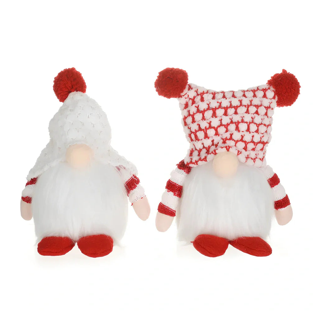 Christmas faceless doll with illuminated cap balls measuring 21cm tall, battery operated for holiday displays