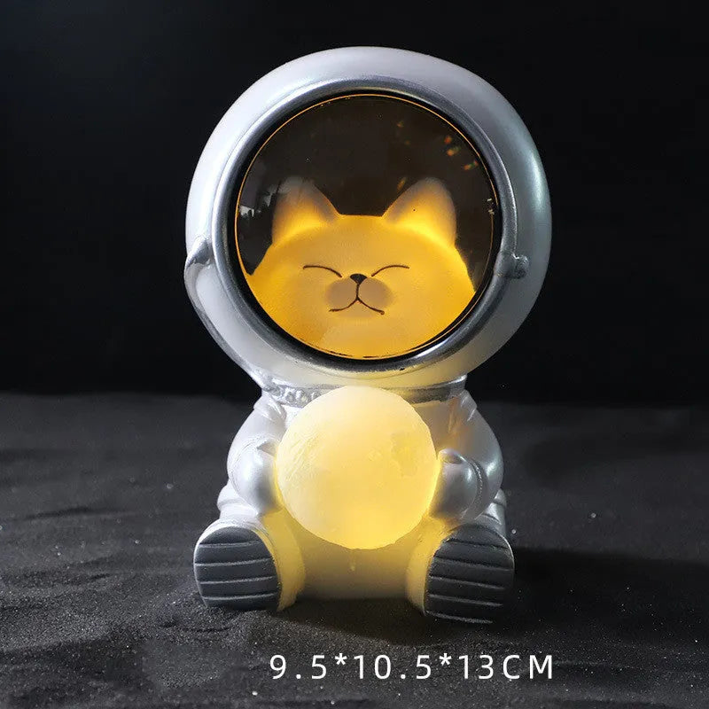 Starry sky animal night light in bear design with LED illumination and resin construction