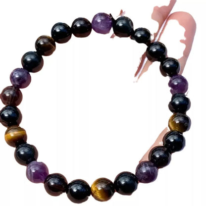 Tigereye Protection Bracelet with 18mm star-shaped natural stone beads for men and women