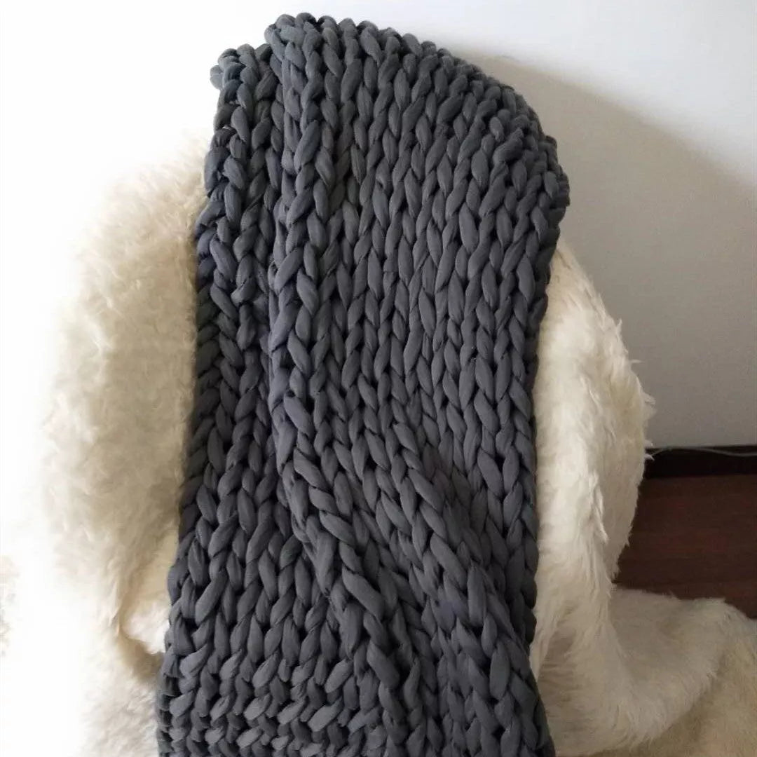 Hand-woven Gravity Weighted Blanket in solid colors for improved sleep and relaxation