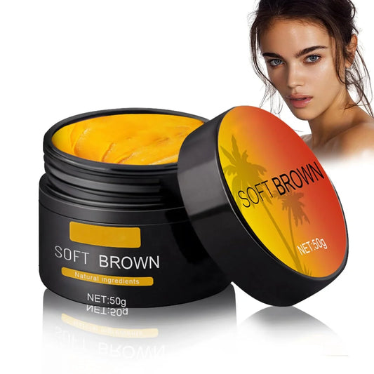 Nourishing suntan cream with nourishing ingredients for an even, radiant skin tone