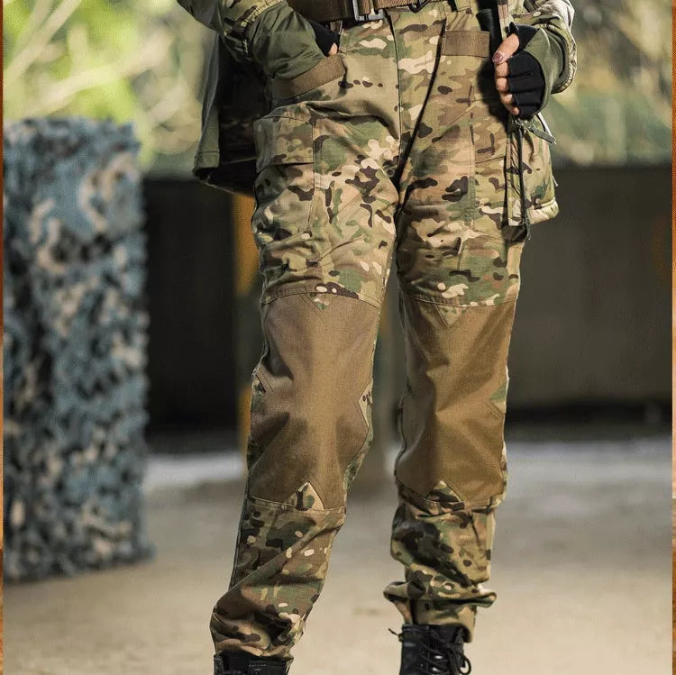 Quartermaster Camouflage Tactical Pants in dark night and CP camouflage patterns