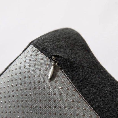 Memory foam office chair cushion with contoured waist support measuring 36x40x11cm in dark grey